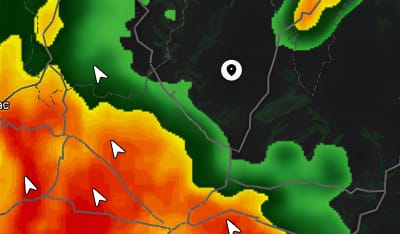 تراكبات الأقمار الصناعية + تنبيهات هطول الأمطار المخصصة