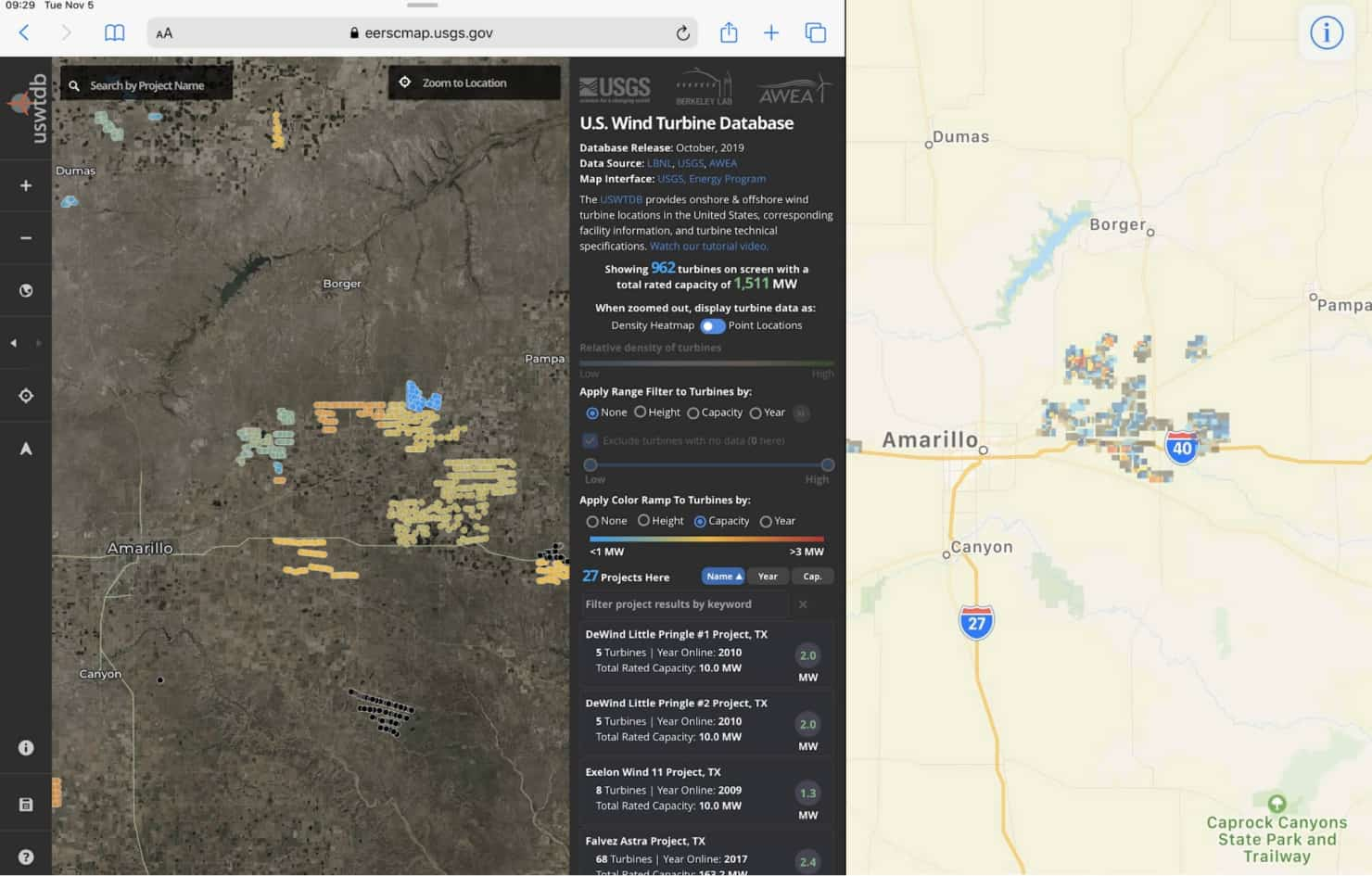 Check online databases to learn whether a persistent pattern is from a wind farm.