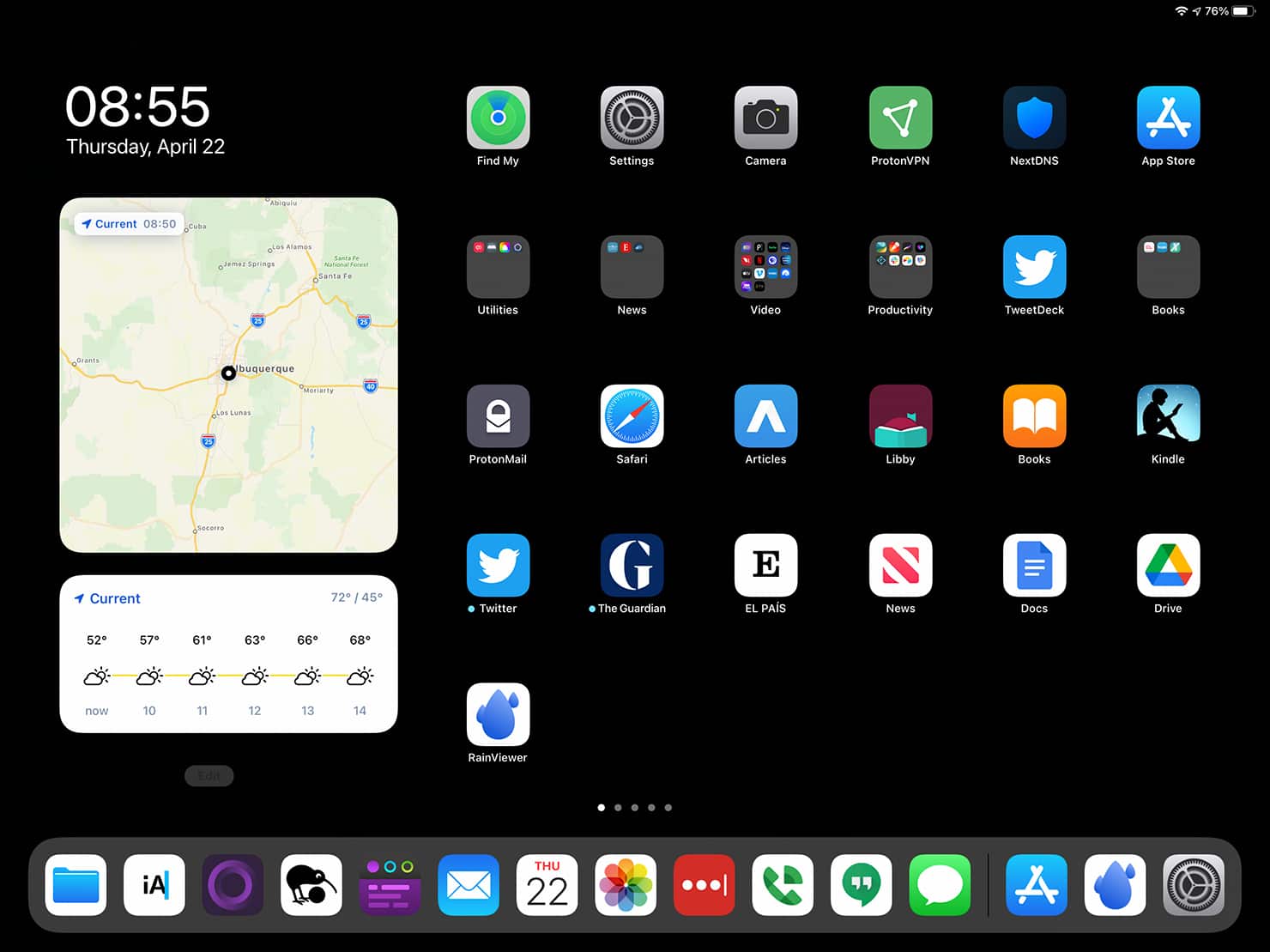 Two RainViewer widgets