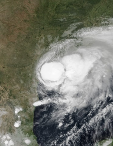 Tropical storm Nicholas in the Gulf of Mexico