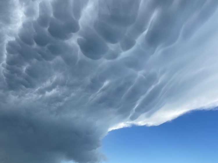 Hail clouds over mandan