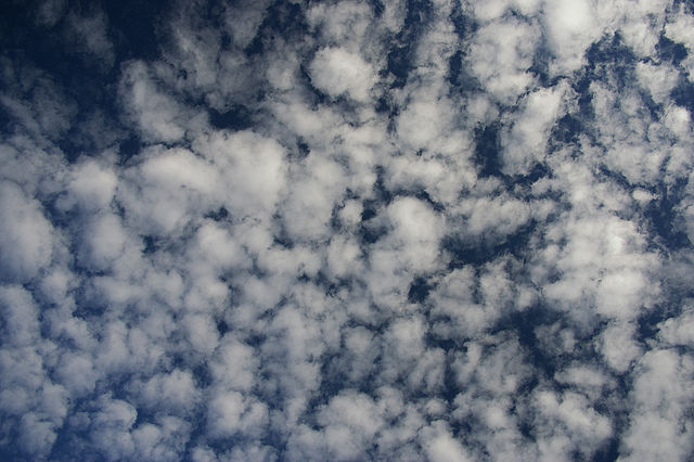 Altocumulus cloud - a mid-level cloud