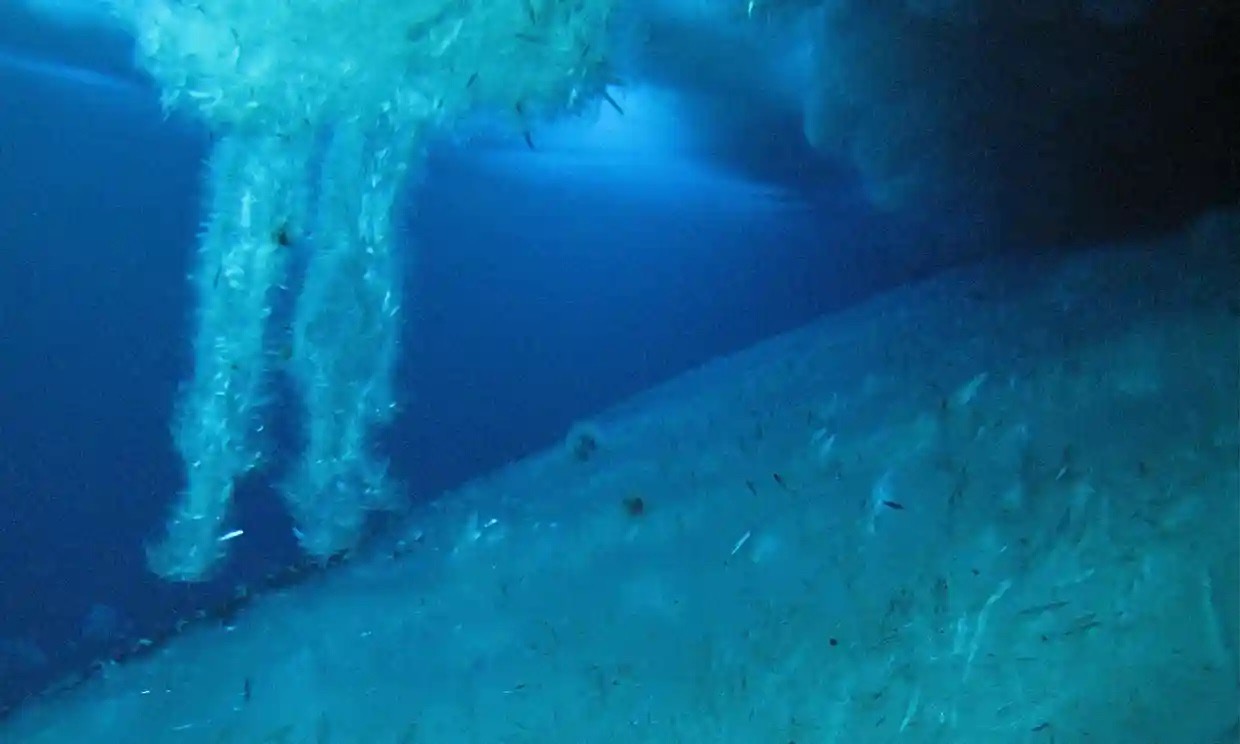 Brinicles (underwater ice stalactites) in Antarctica