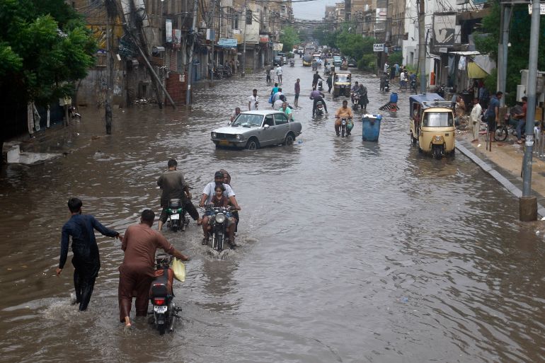 Floods in Karachi, Pakistan, during one of the El Niño years (2022)