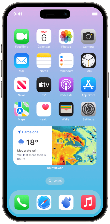Widgets with Forecast and Map