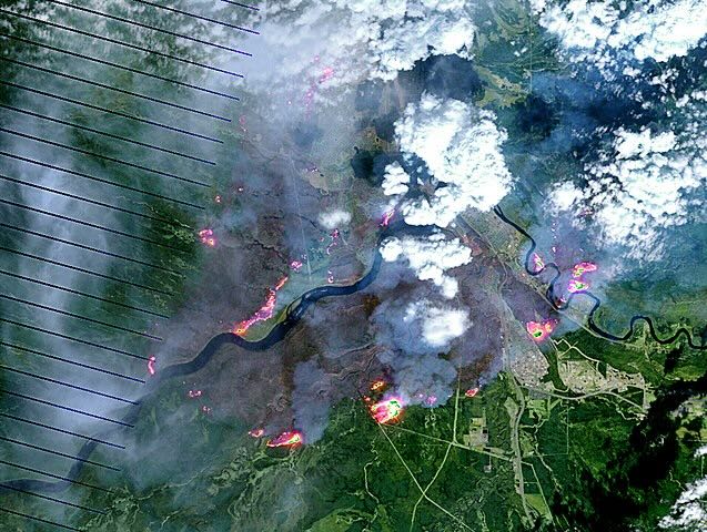 Burn scar left by the 2016 Fort McMurray Wildfire