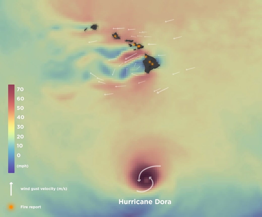 How 2023 Hawaii wildfires spread