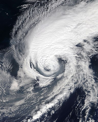Hurricane Paulette becoming a post-tropical cyclone in September 2020