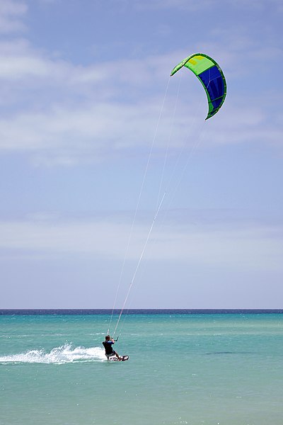 Kiteboarding (kitesurfing) as one of weather-dependent sports activities