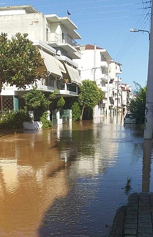 Flooding in Greece after Storm Daniel