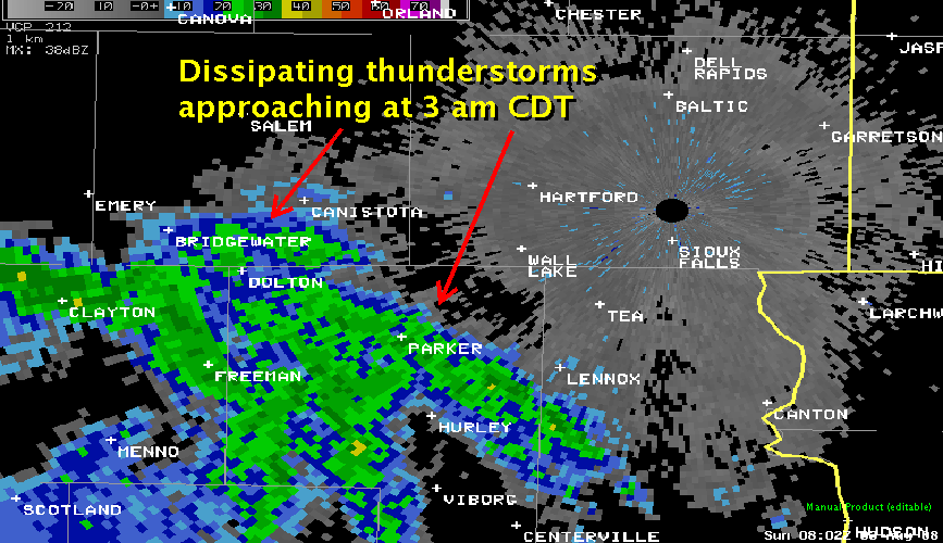 Signs of a heatburst on weather radar
