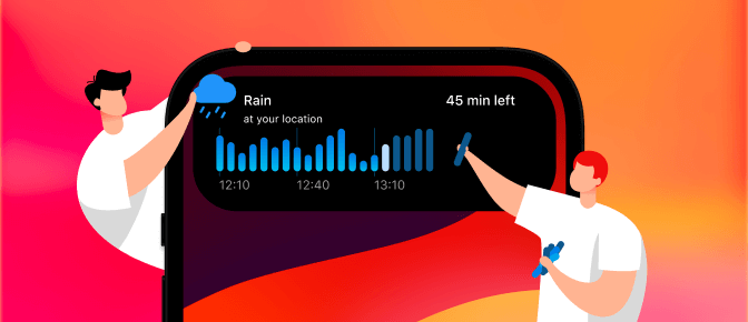 Beautiful RainViewer weather widgets on Android