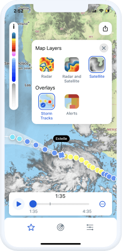 RainViewer è un'applicazione universale per le previsioni del tempo e delle precipitazioni.