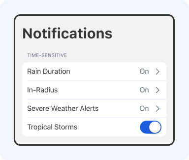 Notification settings screen