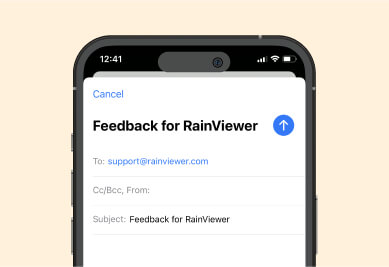 Screenshot with feedback form