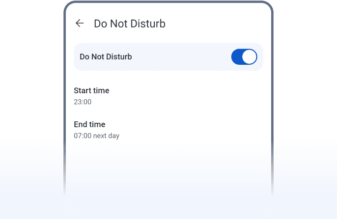 Do Not Disturb alert schedule in RainViewer on Android
