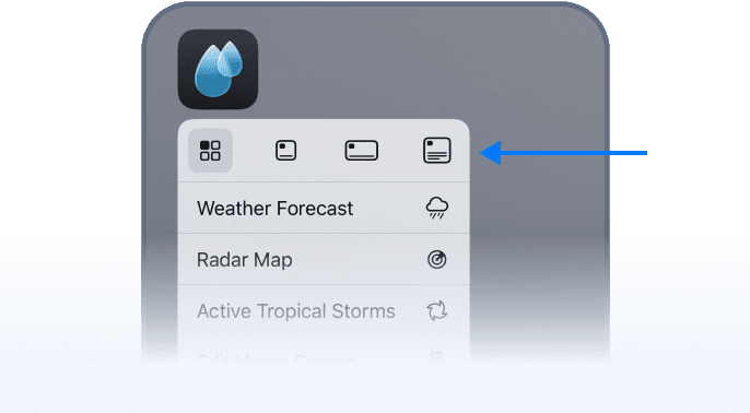 Turning the RainViewer app icon into a widget on iOS 18