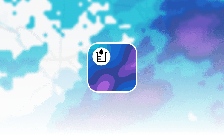 Rainfall Totals (QPE) accumulation map in RainViewer on Android
